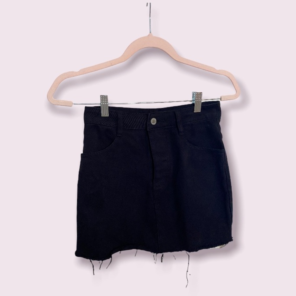 brandy melville black denim skirt